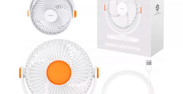 Ventilador Baseus Portatil Ajustable De Escritorio Con Usb