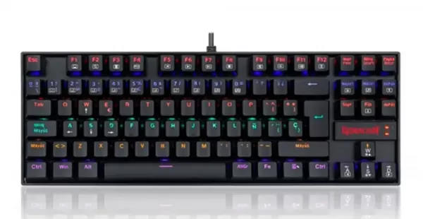 TECLADO GAMING REDRAGON KUMARA RAINBOW K552 BLACK- RGB - SWITCH RED MECANICO - ESPAÑOL 