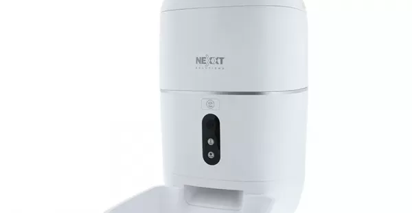 Dispensador de alimento para mascotas Nexxt Nha-p610 con cámara 1080P, máx. 1.59 kg