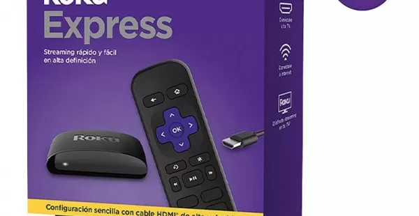 Convertidor a smart TV Roku Express HD + control remoto + cable hdmi alta velocidad