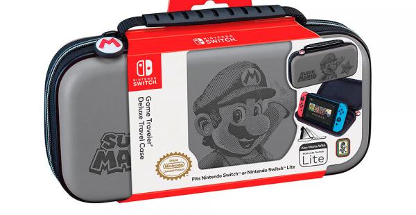 GAME TRAVELER DELUXE TRAVEL CASE NINTENDO SWITCH SUPER MARIO GRIS