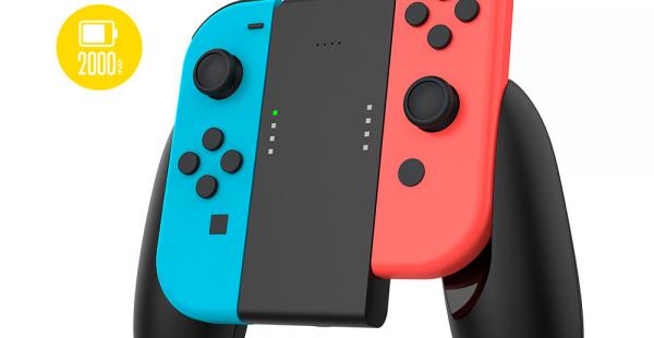 JOYCON GRIP CON POWER BANK PARA NINTENDO SWITCHOLED NEGRO