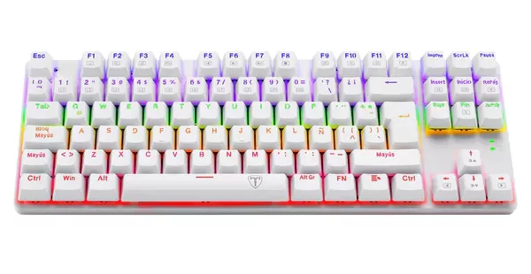TECLADO T-DAGGER BORA T-TGK313 | MECANICO | SW-RED | RAINBOW | BLANCO