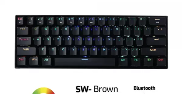 TECLADO REDRAGON DRACONIC K530 RGB MECANICO SWITCH BLACK BROWN SIN NUMERICO