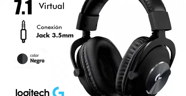 AUDIFONO LOGITECH GPRO X | 3.5MM-USB | 7.1
