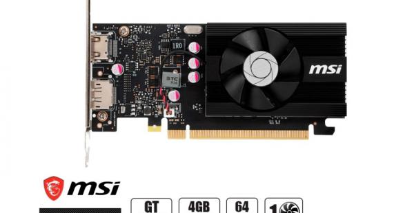 TARJETA DE VIDEO MSI GT1030 4GB DDR4 NVIDIA LP OC 64BITS