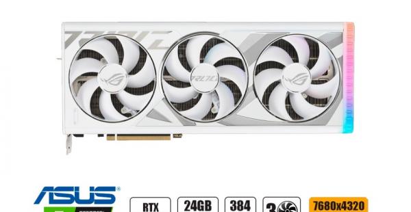 TARJETA DE VIDEO ASUS ROG STRIX RTX4090 OC 24GB WHITE GDDR6X NVIDIA 384BITS
