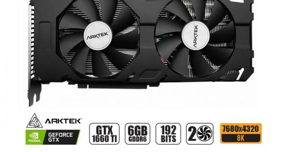 TARJETA DE VIDEO ARKTEK GTX 1660 TI 6GB GDDR6 NVIDIA MATRIX 192 BITS