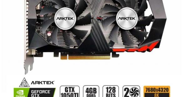 TARJETA DE VIDEO ARKTEK GTX 1050 TI 4GB DDR5 NVIDIA FUSION 128 BITS 