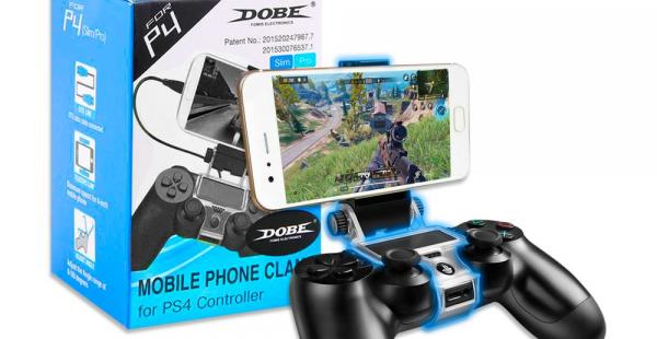CLIP SOPORTE DE CELULAR PARA MANDO PS4 DUALSHOCK 4 DOBE TP4-016