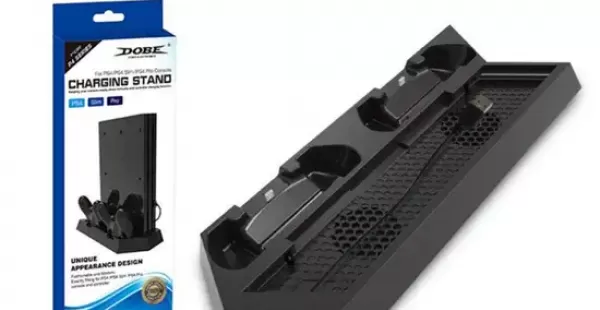 Base 4 En 1 Cargador Stand Ventilador Cooler Para Ps4 Fat/Slim/Pro Rac
