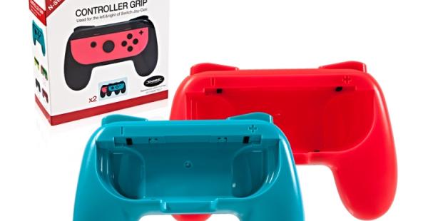 Dobe TNS-851B Controller Grip para Nintendo Switch Joy Con (Rojo + Azul)