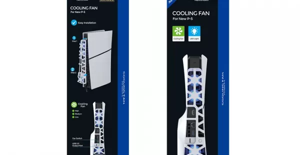 COOLER PARA PS5 SLIM LUZ AZUL COOLING FAN DOBE TP5-3538 BLANCO