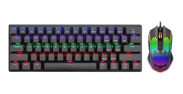 COMBO T-DAGGER MAIN FORCE TECLADO TGK321 + MOUSE TGM310 NEGRO