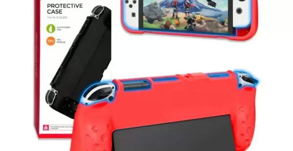 CASE PROTECTOR PARA NINTENDO SWITCH OLED ROJO DOBE TNS-1142