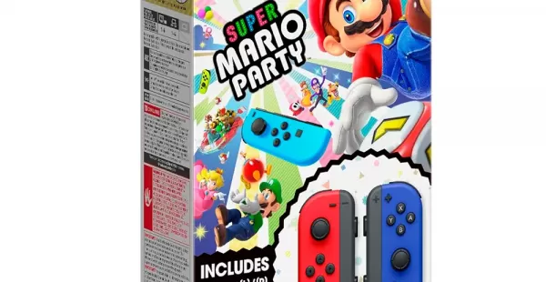 SUPER MARIO PARTY + CONTROLES JOYCON ( ROJO Y AZUL )