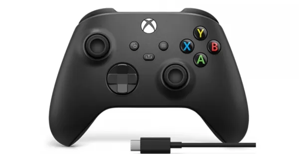 MANDO XBOX ONE INALÁMBRICO NEGRO CON CABLE
